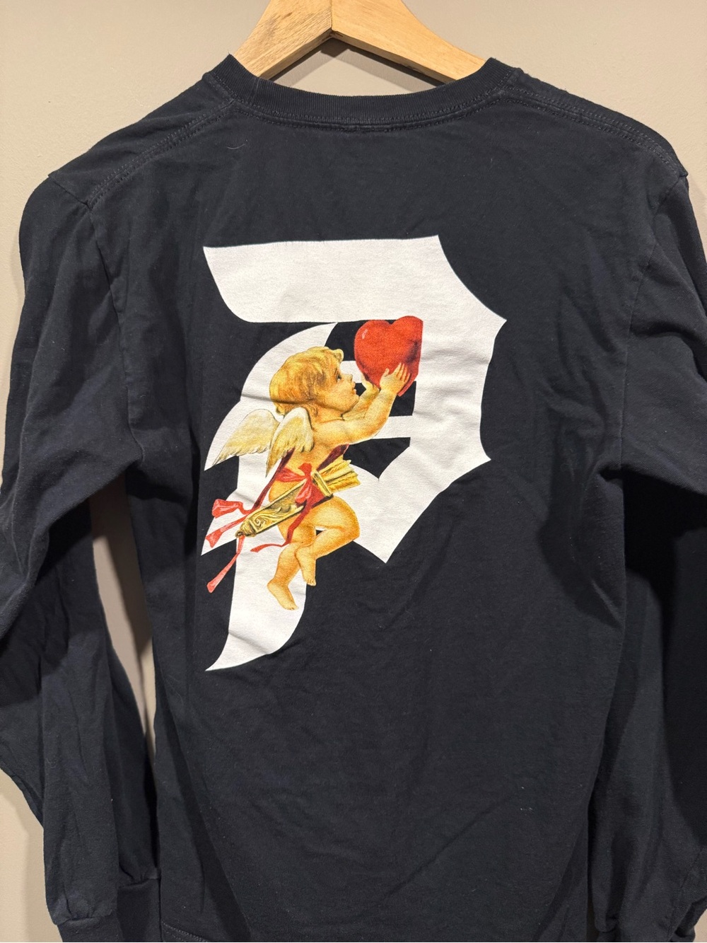 Primitive Black Long Sleeve Shirt with White Chest & Sleeve Logo image 5